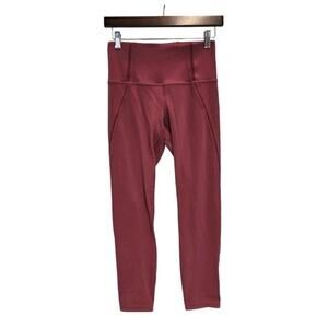 Lululemon Nulu Mesh Panel High-Rise Tight Mulled Wine Size 6 Yoga Leggings